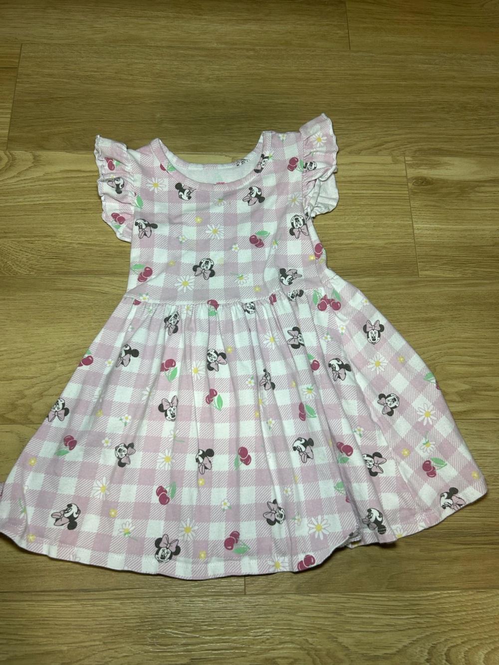 Disney Pink Gingham Minnie Mouse Casual Dress for Kids